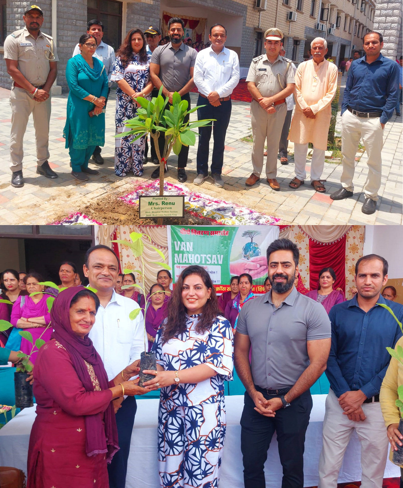 District Red Cross Society Una distributed 1600 fruit plants in a unique initiative of environmental conservation.